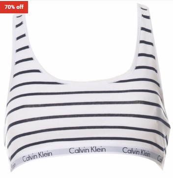 70% OFF Calvin Klein Striped Bralette $11.95 (RRP$39.95)