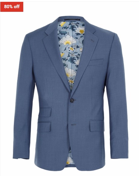 80% OFF Oxford Shop Marlowe Wool Suit Jacket Blue $109 (RRP$549)