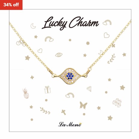 34% OFF LA MENO Lucky Charm- Evil Eye Necklace $39 (RRP$59)