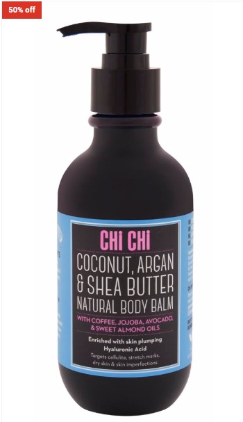 50% OFF Chi Chi Coffee, Argan & HA Body Balm – Coconut $9.95 (RRP$19.95)