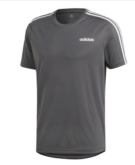 Adidas Men’s Designed 2 Move 3-Stripes Tee – Grey $24.99