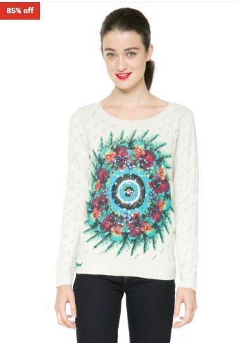 85% OFF Desigual Cotton Womens Pullover Long Sleeve White $25 (RRP$169)