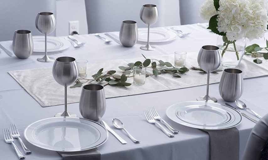 Two ($19), Four ($29) or Six ($39) Stainless Steel Wine Glasses