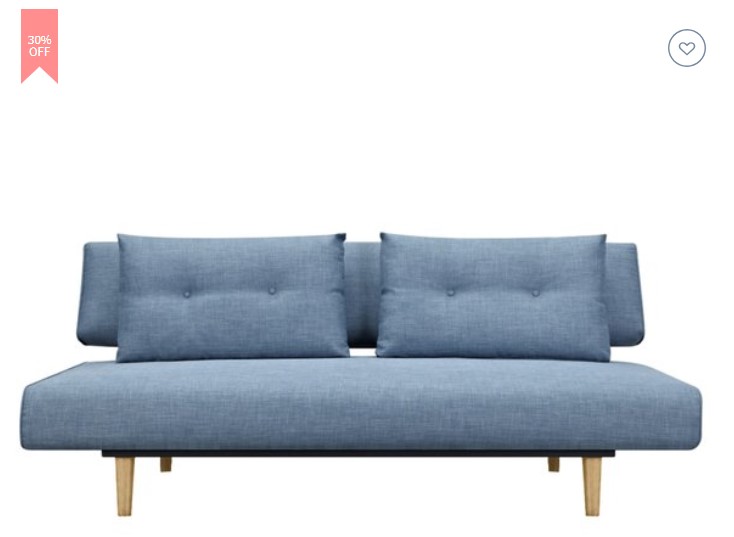 30% OFF 6IXTY Rio 3 Seater Sofa Bed, Teal Grey $839.30 (RRP$1,199)