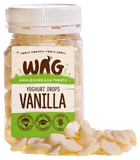 WAG Vanilla Yoghurt Drops Dog Treat 250g $9.99