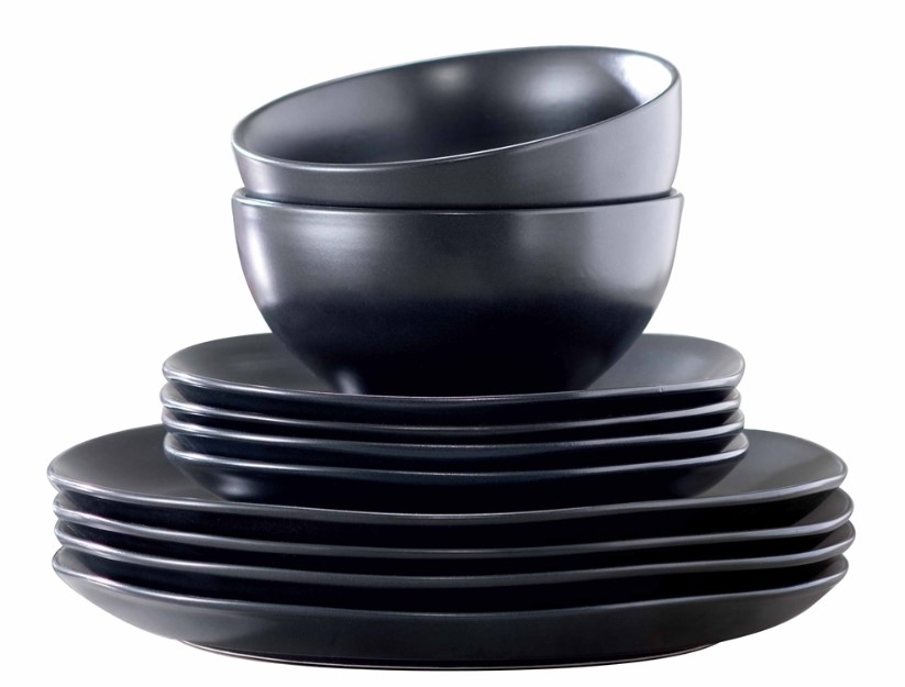 Alex Liddy Bistro Dinner Set 12 Piece Black $59.99 (RRP $119.99)