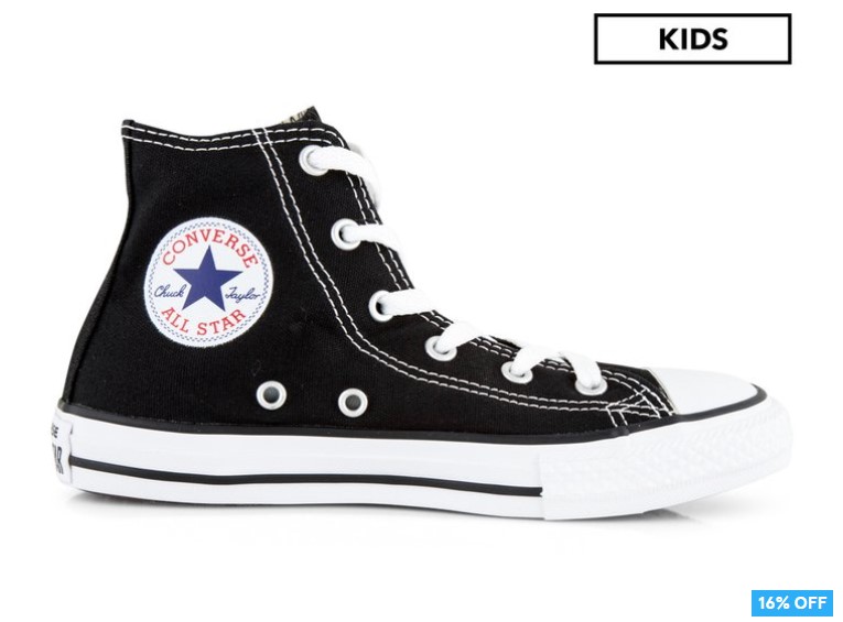 16% OFF Converse Kids’ Chuck Taylor All Star Hi Top Sneaker – Black $49.99 (Don’t pay $60)