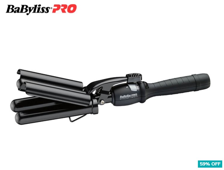 59% OFF Babyliss Pro Hollywood Tourmaline Triple Barrel Waver $42 (Don’t pay $104.95)