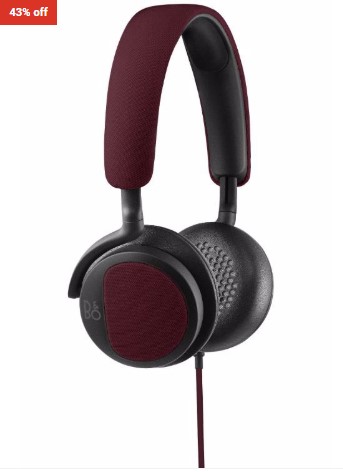 43% OFF Bang & Olufsen BeoPlay H2 Wired On-Ear Headphones Deep Red $169 (RRP$299)