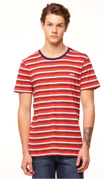 RIDERS BY LEE TRADEMARK TEE IN RED STRIPE $34.96 (RRP$49.95)