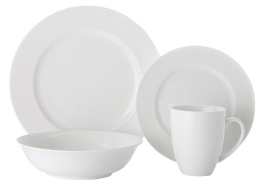 Casa Domani Casual White Evolve Coupe 16 Piece Dinner Set $41.99 (RRP $119.95)