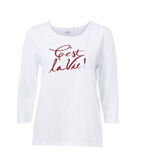 KHOKO COLLECTION 3/4 SLEEVE FASHION TEE $13.96 (REG: $19.95)