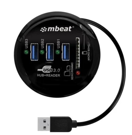 mbeat Portable USB 3.0 Hub and Card Reader (MB-HCR518) $27