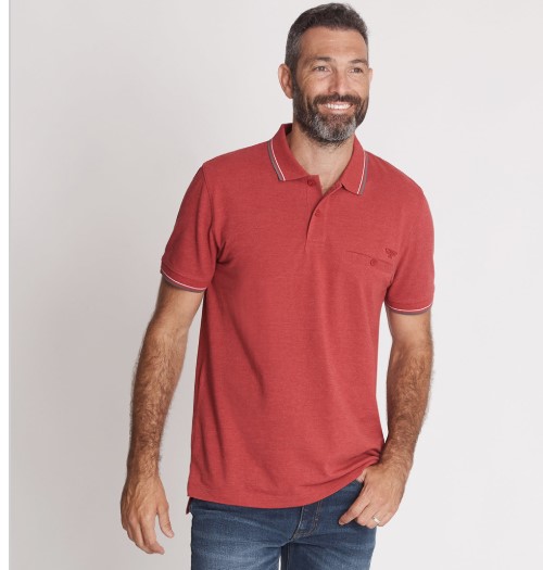 Tipped Pique Polo $25.00 (Was$29.99)