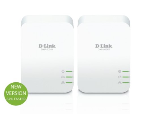 D-LINK DHP-601AV 1000Mbps Powerline Ethernet Adapter Starter Kit with 1000Mbps Gigabit LAN Port $49.00