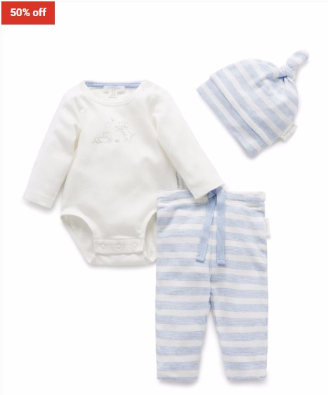 50% OFF Pure Baby Boys 3 Piece Set $29.99 (RRP$59.95)