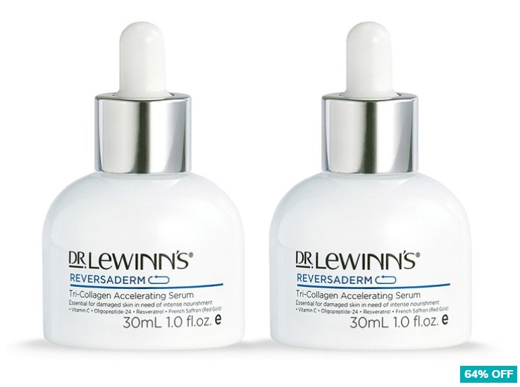 64% OFF 2 x Dr. Lewinn’s Reversaderm Tri-Collagen Accelerating Serum 30mL $49.98 (Don’t pay $139.90)