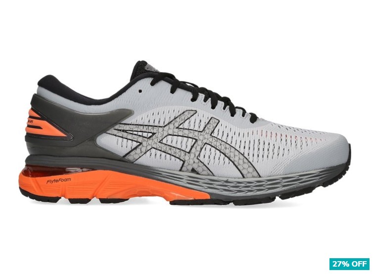 27% OFF ASICS Men’s GEL-Kayano 25 Shoe – Mid Grey/Nova Orange $189 (Don’t pay $260)