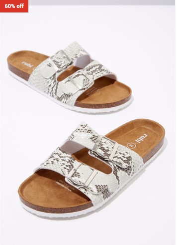 60% OFF Rubi Rex Double Buckle Slide/Faux Snake Pu $12 (RRP$29.95)