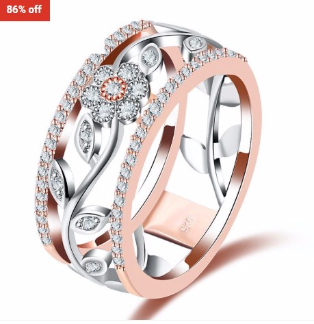 86% OFF Ma Petite Amie 18K Gold Plated Ring with Swarovski Crystals $20 (RRP$148)