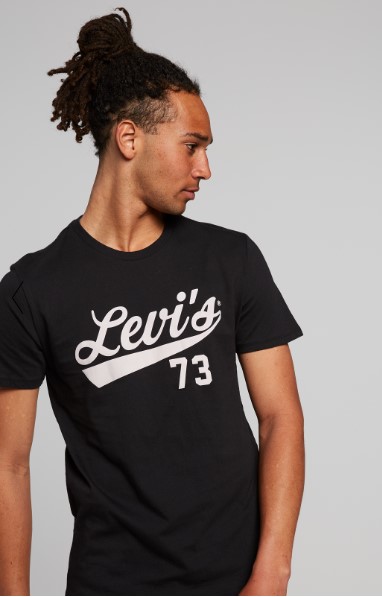 LEVI’S UNISEX BLACK LOGO TEE $49.95 AUD