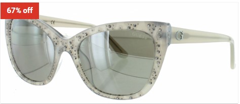 67% OFF Guess Guess Women’S Cat-Eye White And Grey Sunglasses $39.99 (RRP$120)