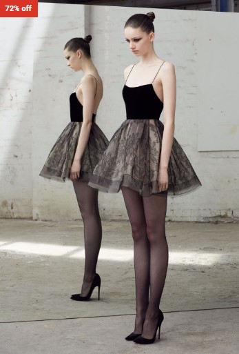 72% OFF Alex Perry French Lace Crinoline & Velvet Singlet Mini $449 (RRP$1600)