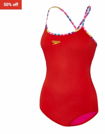 50% OFF Speedo Endurance Women Fiesta Tie Back Women Fiesta Tie Back Vivid Check $35 (RRP$70)