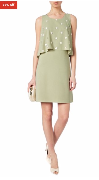 77% OFF Phase Eight Green Pistachio Deena Layered Dress $72.14 (RRP$310)