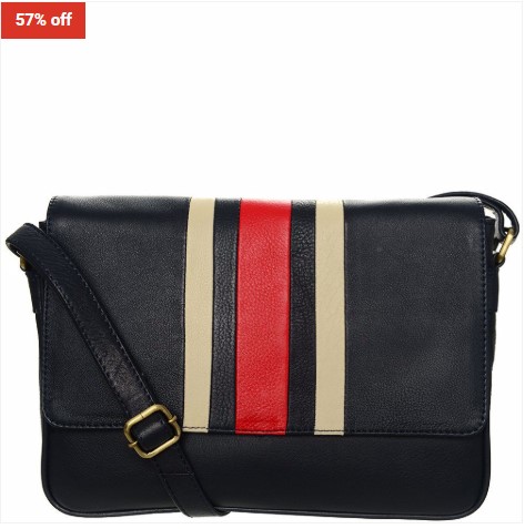 57% OFF Rowallan Of Scotland Leather Infinity 3/4 Flap Classic Shoulder Bag Navy $81.80 (RRP$191)