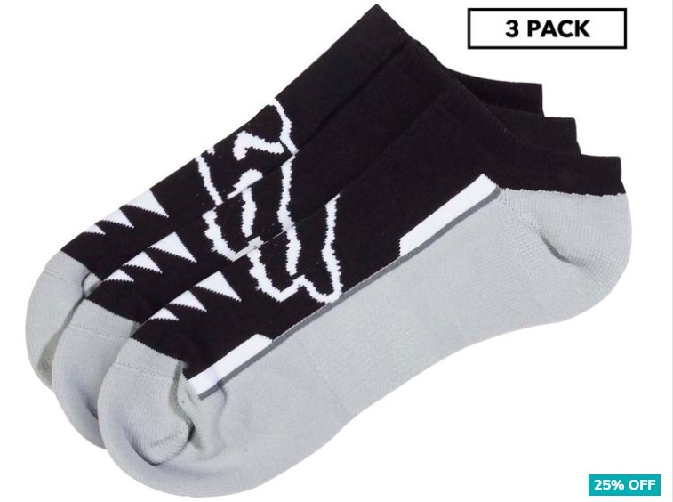 25% OFF Fox Men’s Perf No Show Sock 3-Pack – Black $14.99 (Don’t pay $19.99)