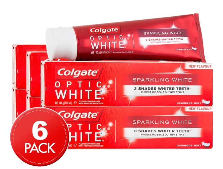 6 x Colgate Optic White Luminous Mint Toothpaste 140g $24.99