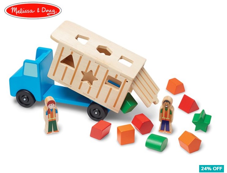 24% OFF Melissa & Doug Shape Sorting Dump Truck Playset $37.99 (Don’t pay $49.99)