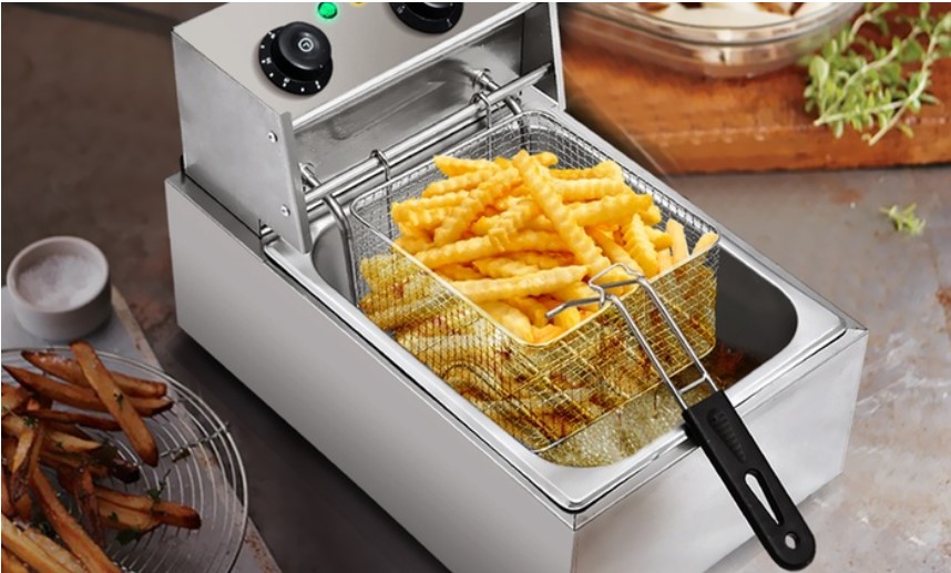 Stainless Steel Commercial Grade Deep Fryer: Single ($69) or Twin Basket ($119)