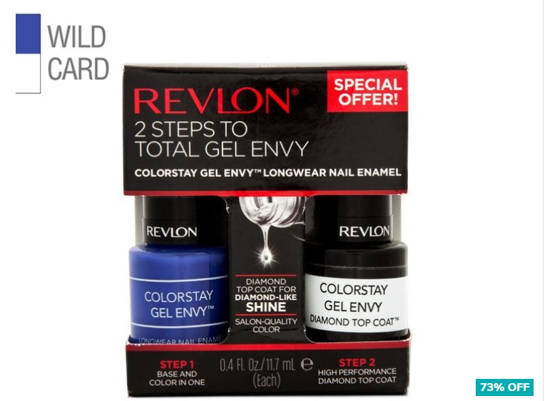 73% OFF Revlon ColorStay Gel Envy Nail Enamel Duo – #760 Wild Card $8.99 (Don’t pay $33.90)