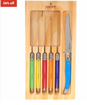 56% OFF Laguiole 6Piece Steak Knife Set Multi $22 (RRP$49.95)