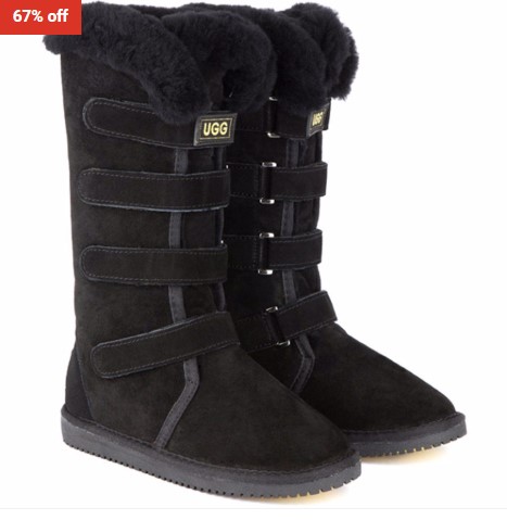 67% OFF Originals UGGs Australia Velcro Black Long Boots $119 (RRP$359.99)
