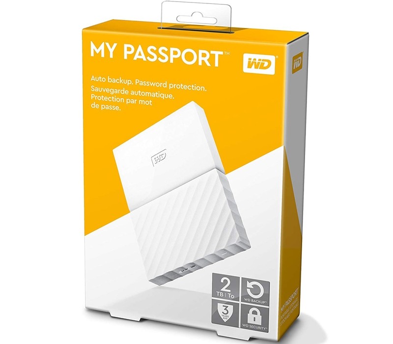 Western Digital 2TB WD My Passport Portable USB3.0 Hard Drive And Auto Backup Software $89.00