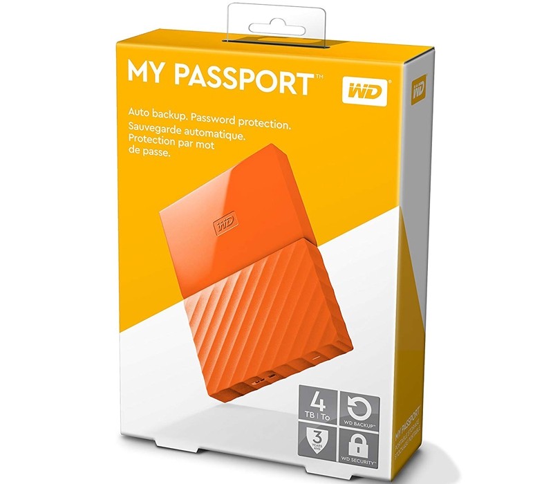 Western Digital 4TB My Passport Portable Hard Drive USB3.0 Orange $159.00