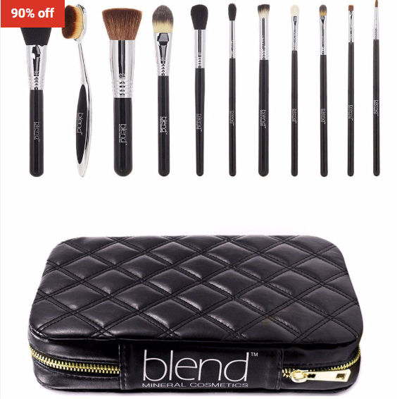 90% OFF Blend Minerals Cosmetics Brush Set – Ultra Professional Makeup Artist Complete Kit Silver $59 (RRP$608)