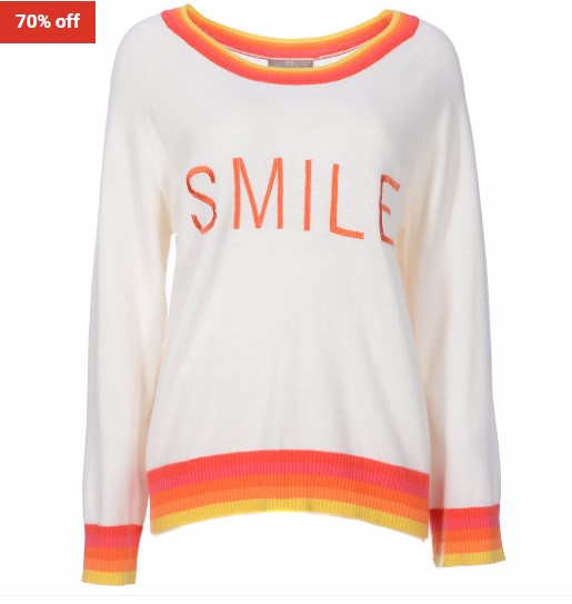 70% OFF Scott & Scott Cashmere Organic White Marley Sweater $135 (RRP$449)