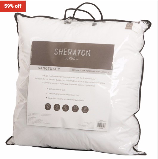 59% OFF Sheraton Euro Microfibre Pillow $29 (RRP$69.95)