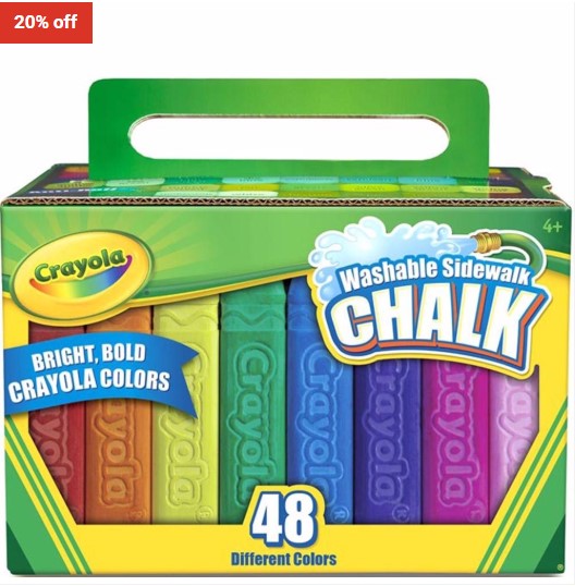 20% OFF Crayola 48 Washable Sidewalk Chalks -Cray-512048 $10 (RRP$12.49)