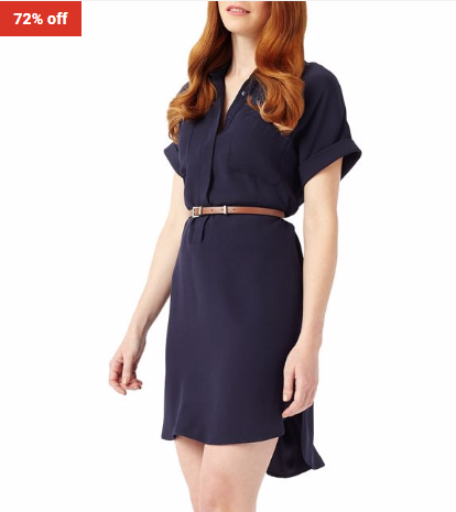 72% OFF Phase Eight Navy Melissa Belted Tunic $61.02 (RRP$220)