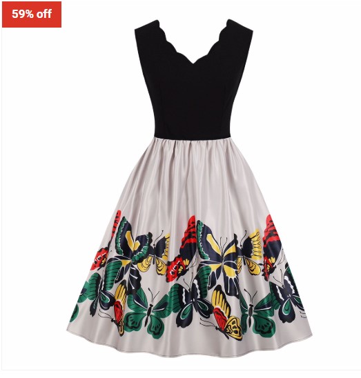 59% OFF Mixinni Dress Apricot Black Multicolorprint $39 (RRP$96)