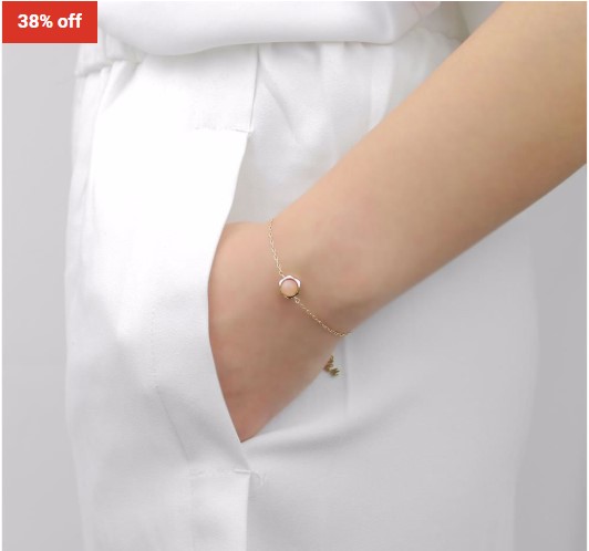 38% OFF LA MENO Hexagon- Sunstone Bracelet $24.99 (RRP$40)