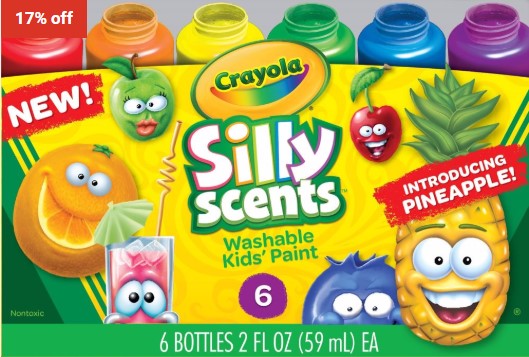 17% OFF Crayola 6 Silly Scents Paints $10 (RRP$11.99)