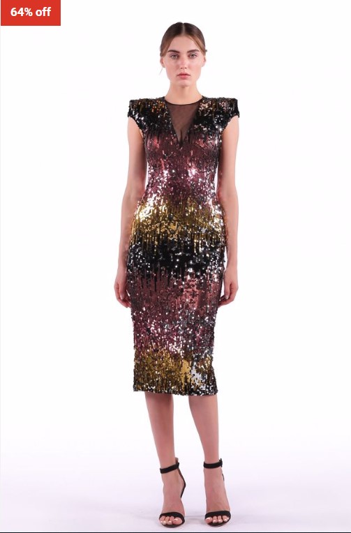 64% OFF ISABEL GARCIA Midi Dress Multicolour $259.20 (RRP$728)