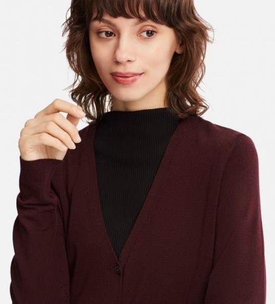 WOMEN Extra Fine Merino V Neck Cardigan AU$39.90 (AU$49.90)