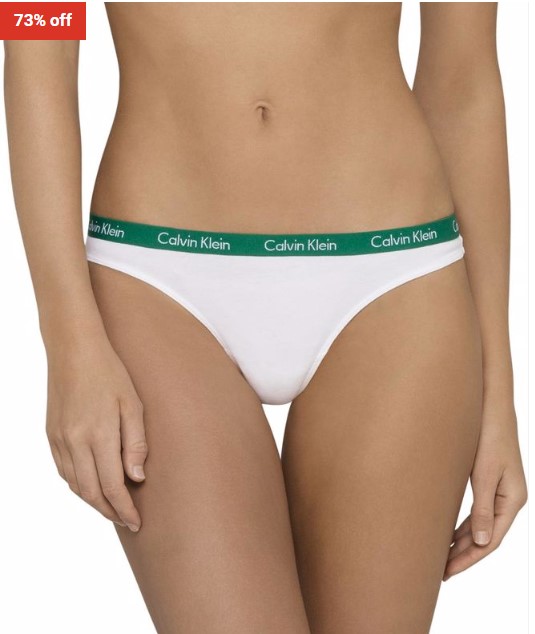 73% OFF Calvin Klein Thong White Green $7.95 (RRP$29.95)